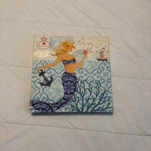 Mermaid Wall Art Bathroom Wall Decor Mermaid Marine Cartoon Art